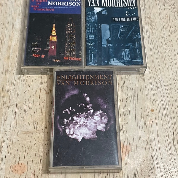 Lot of 3 Van Morrison Cassette Tapes (Enlightenment, Exile, San Francisco).