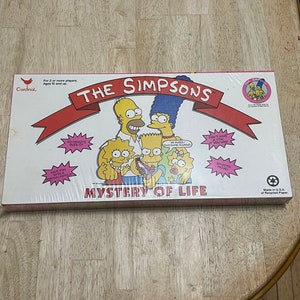 The Simpsons: Mystery of Life Board Game 1990 Cardinal Brand New in Box 4300.