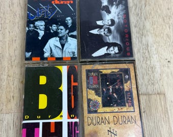 Zestaw 4 kaset magnetofonowych DURAN DURAN (Seven, Big Thing, Notorious, Liberty) Rock.