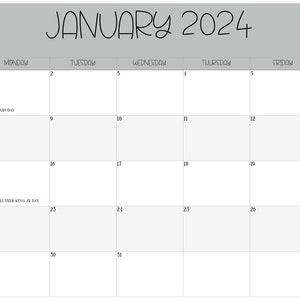 2023-2024 School Year Printable Calendar | 2023 - 2024 School Year Month View