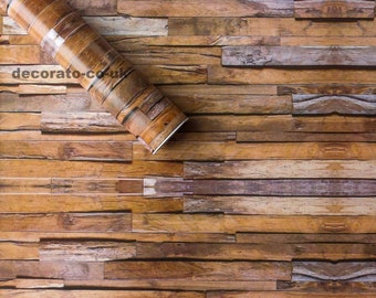 FABLON 15 Metre OLD BROWN BEIGE STONE BRICK WALL STICKY BACK PLASTIC VINYL FILM