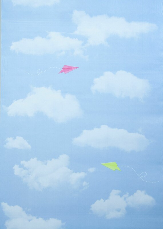 3D Blue Sky Cloud PVC Sticky Back Plastic Fablon Self Adhesive Wallpaper