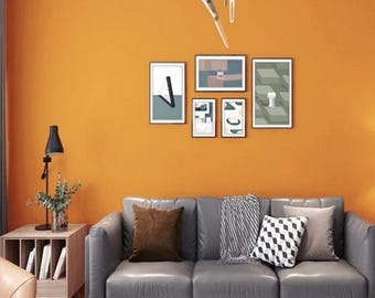 Orange Textured Sticky Back Plastic: PVC Vinyl Sticker (500cm x 45cm)