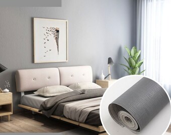 Grey Textured Sticky Back Plastic: Vinyl Fablon, 500cm x 45cm