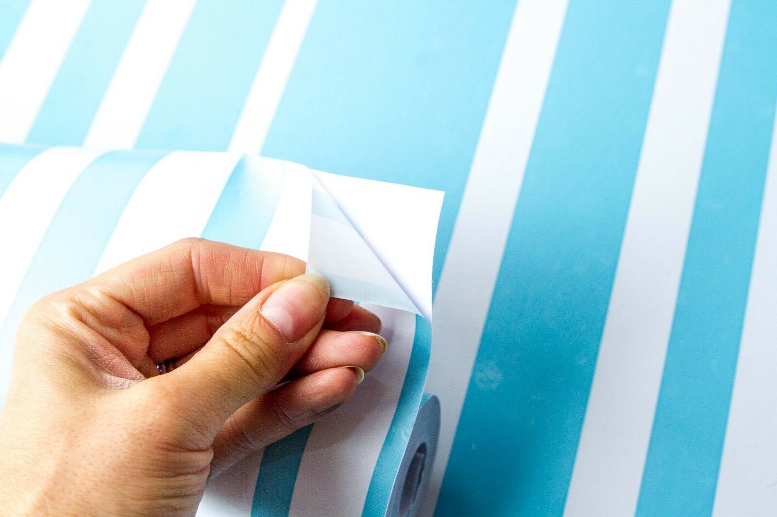 Rollo de 5m de azul náutico pegajoso espalda plástico fondo de | Etsy