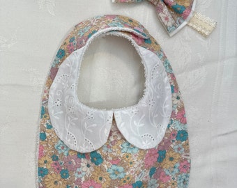 Baby Bibs with Peter pan collar