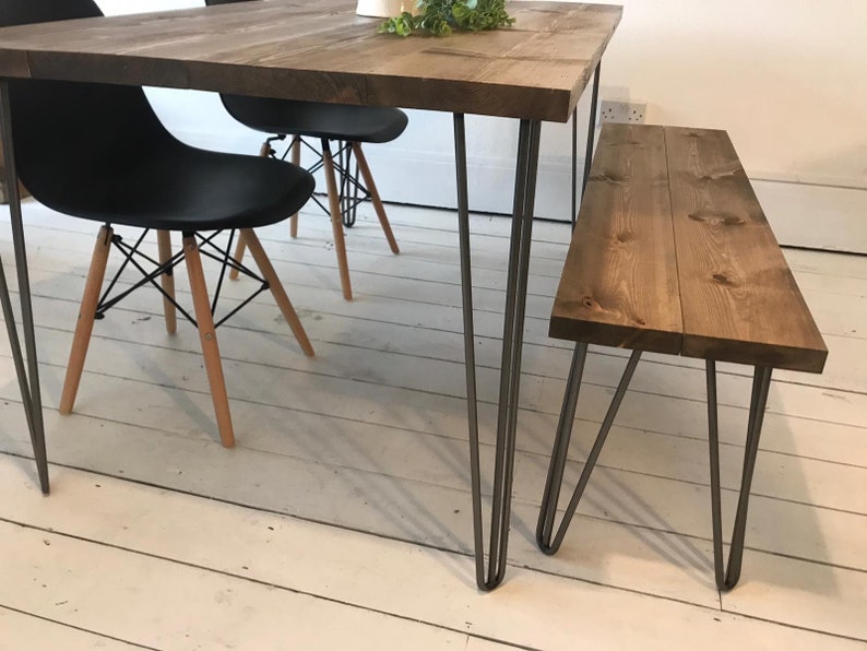 ARTEMIS Handmade Hairpin Leg Dining Table With Chairs and Etsy UK