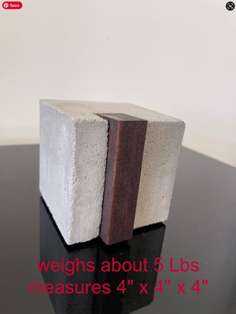 Modern Extra Heavy Concrete Bookends Solid Bookends Etsy