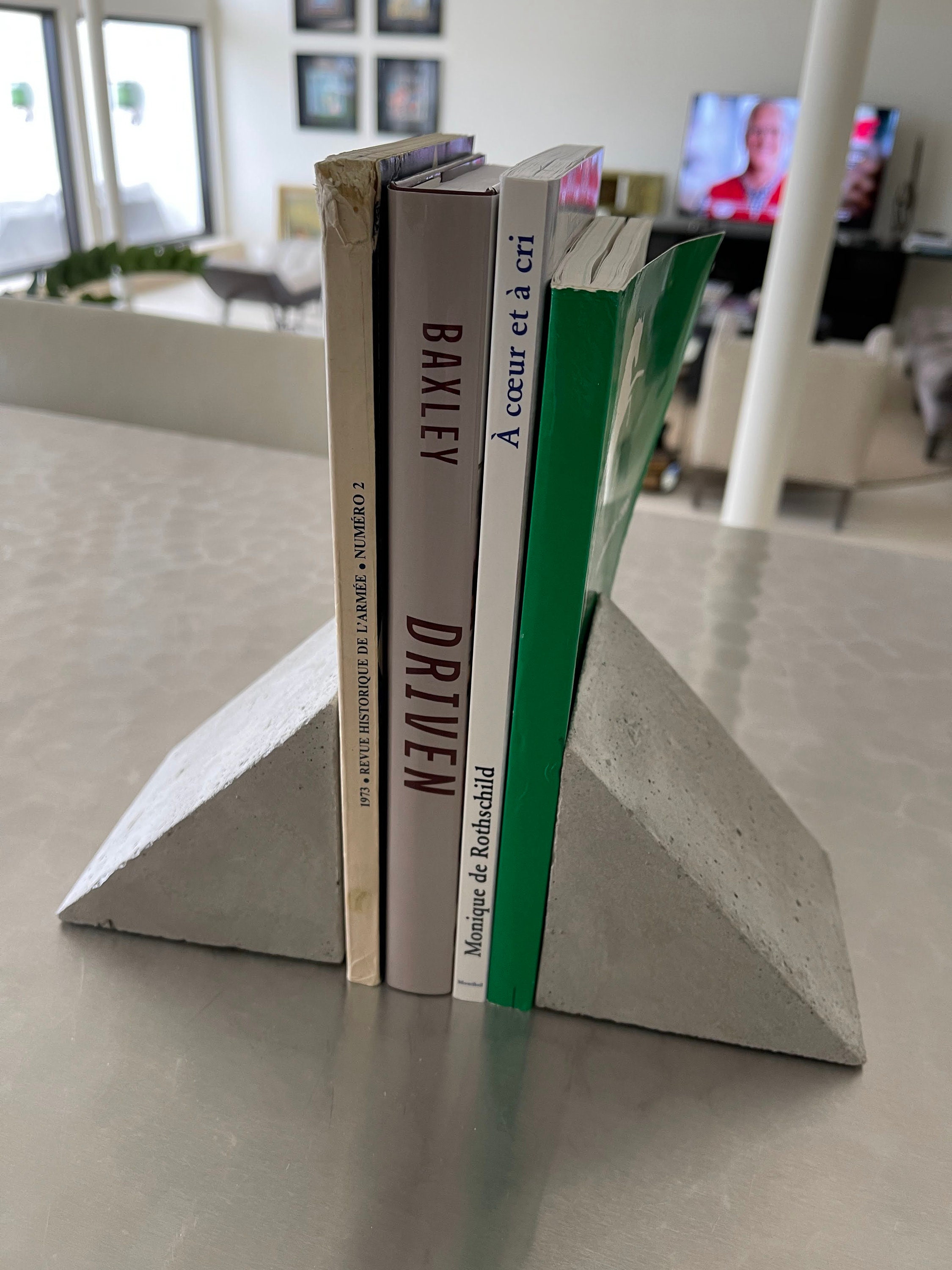 Home & Living Minimal Bookend Bookend Modern Bookends Cement Bookend