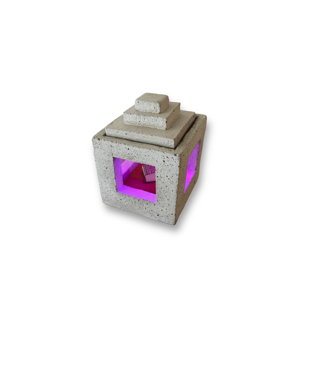 Relic Display Boxes 4 Bays Concrete Reliquary Case Display Box Relic Storage Showcase ...