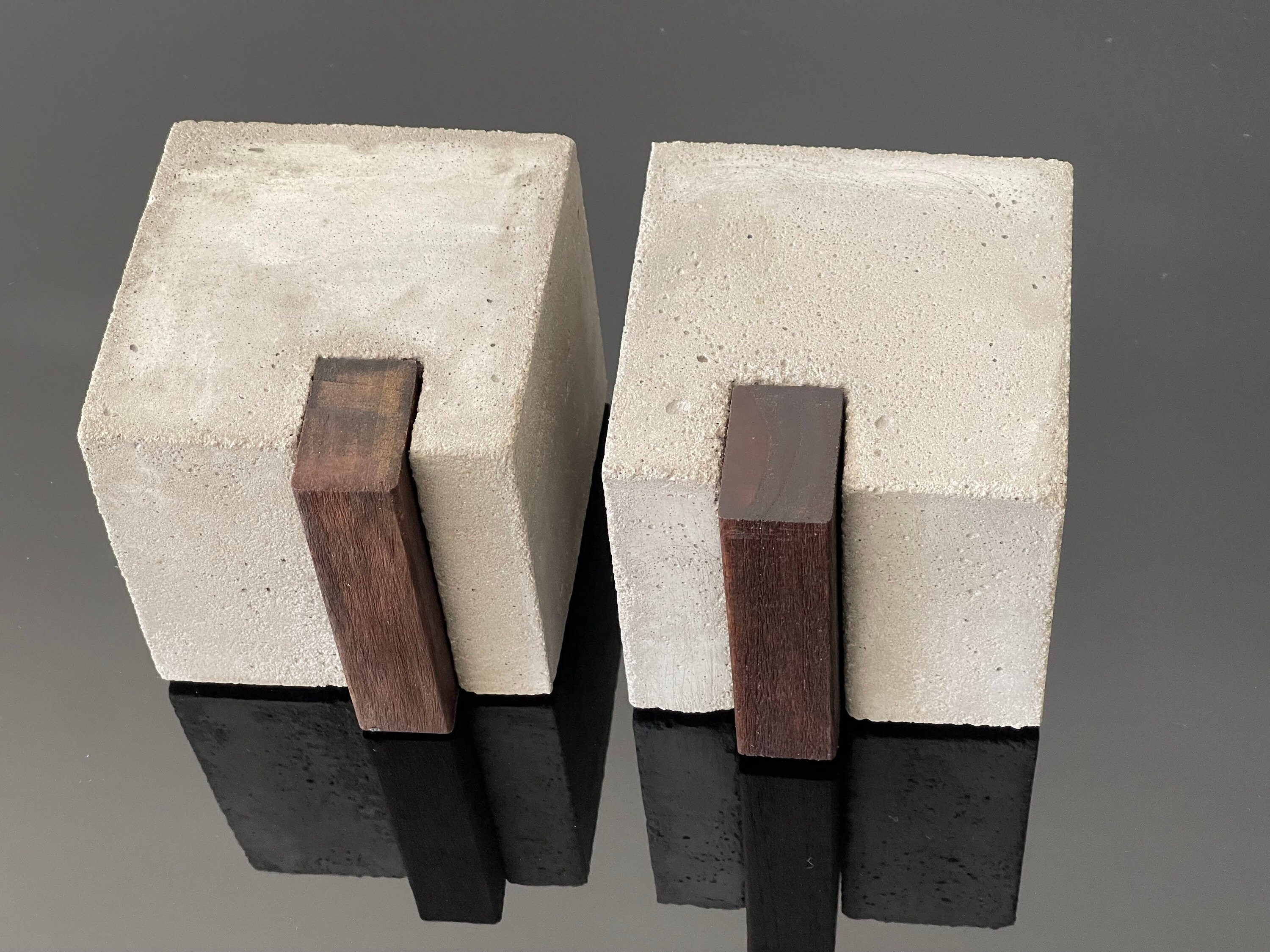 Modern Extra Heavy Concrete Bookends Solid Bookends Etsy