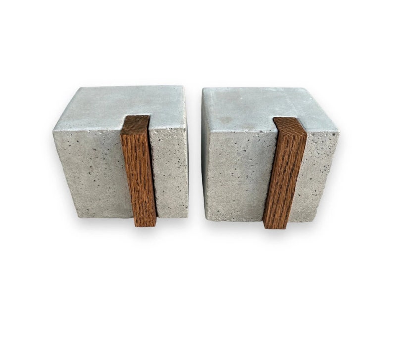 Modern Extra Heavy Duty Concrete Bookends Large Bookends Solid Bookends