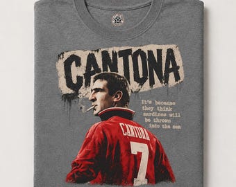Eric Cantona 90s Soccer Culture Smoking Graphic Tee