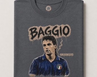 Roberto Baggio 90s Football Culture Smoking Graphic Tee