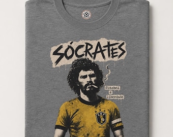 Socrates-shirt met voetbalcultuur uit de jaren 80