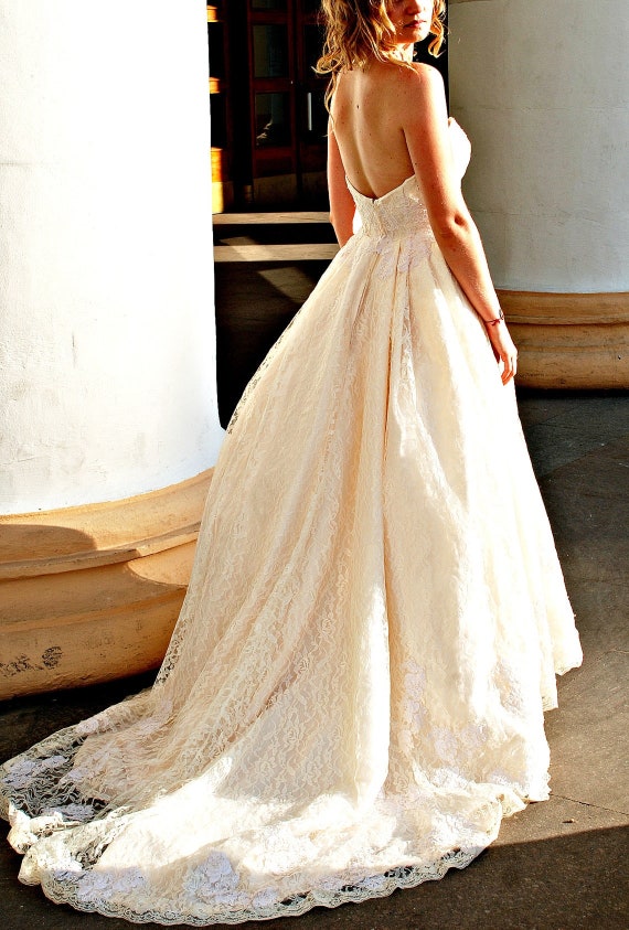Authentic Italian Lace Hand Made Wedding Dress Etsy