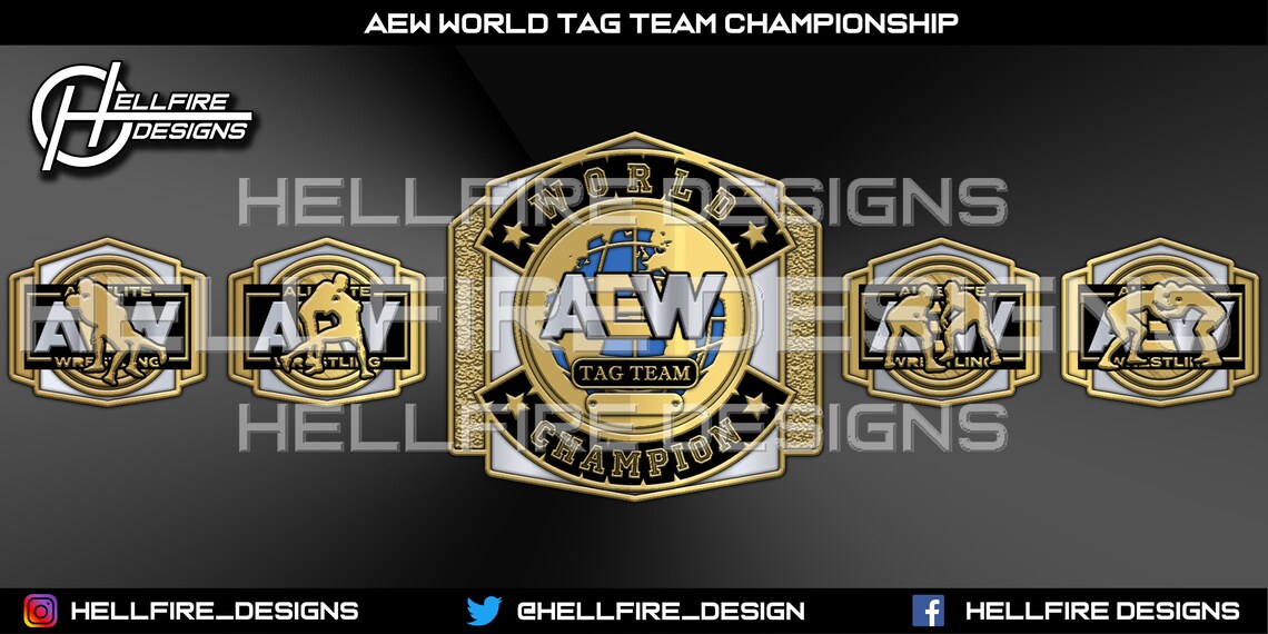 AEW World Tag Team Championship graphic | Etsy