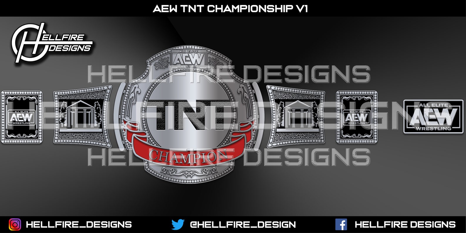 AEW TNT V1 Championship graphic | Etsy
