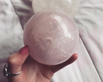 Rose quartz sphere