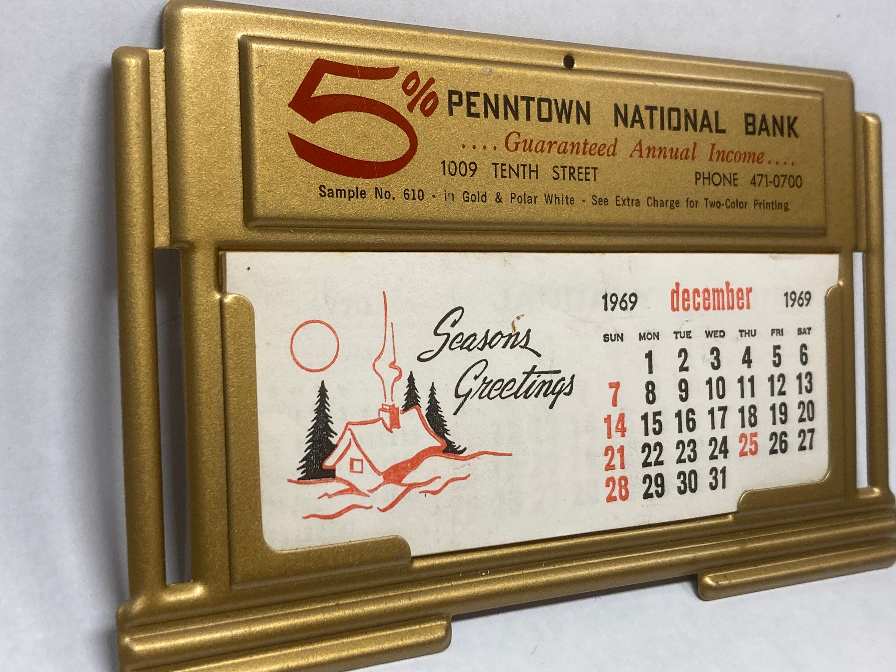 Two 1969 Desktop Advertisement Calendars - Etsy