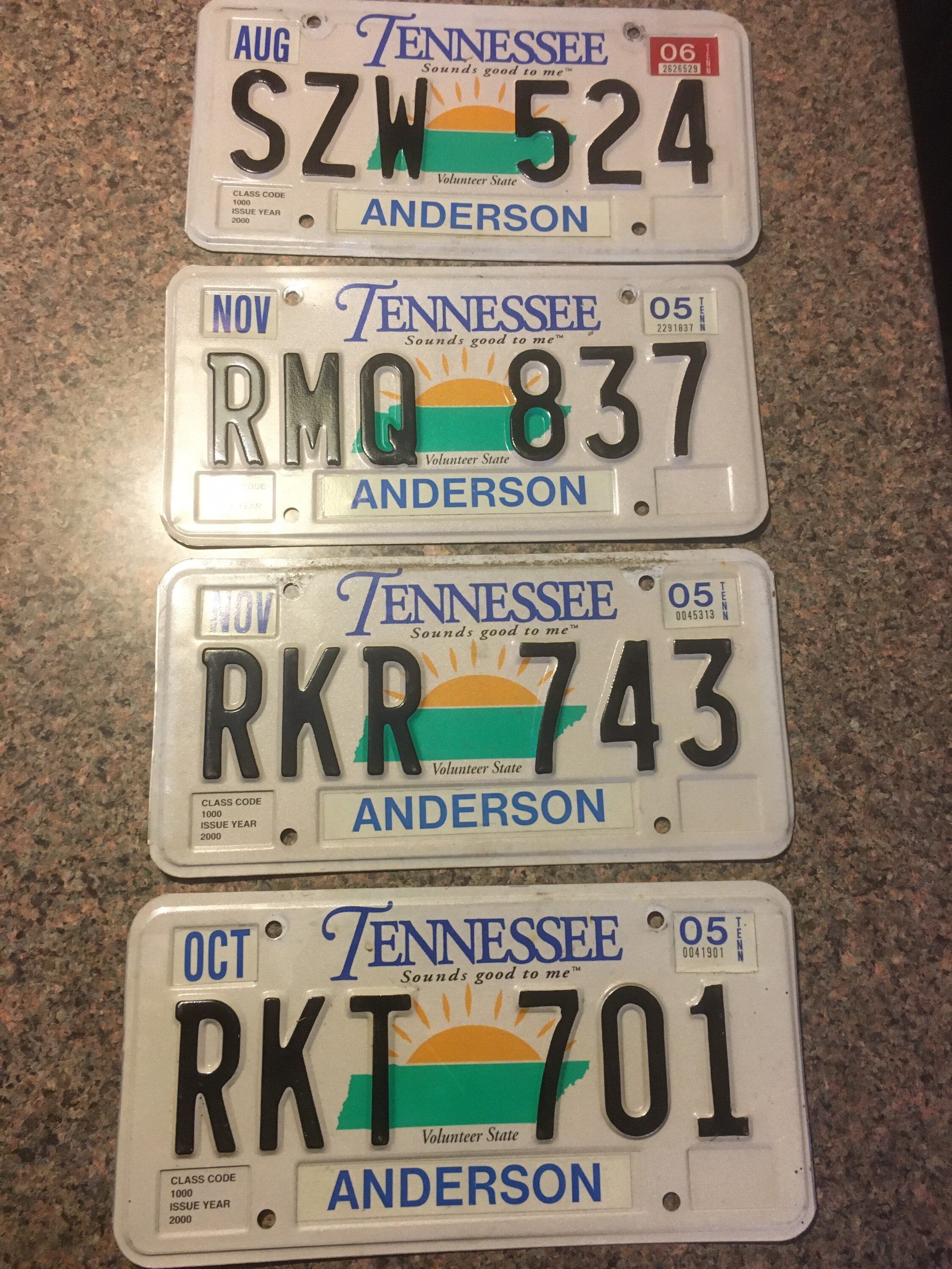 Tennessee plates Etsy