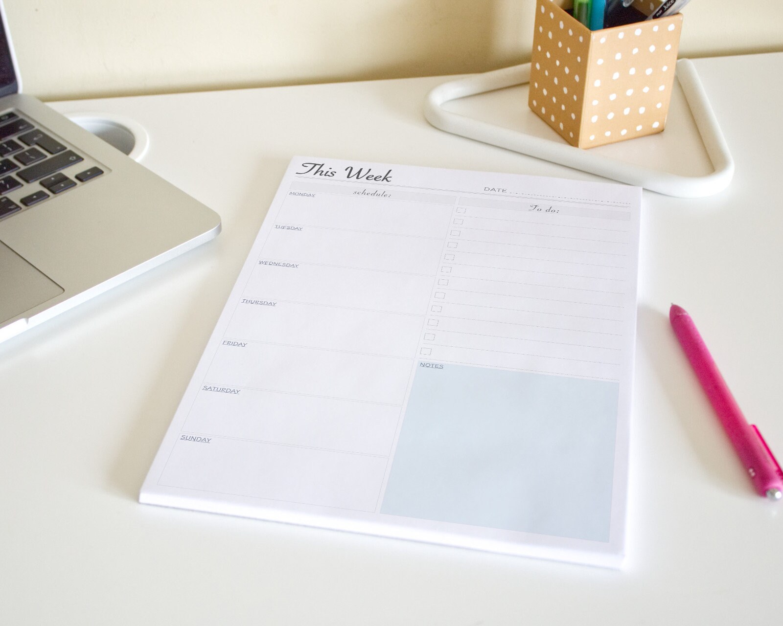 Weekly Planner Notepad Desk Pad Planner to Do List Notepad Etsy UK