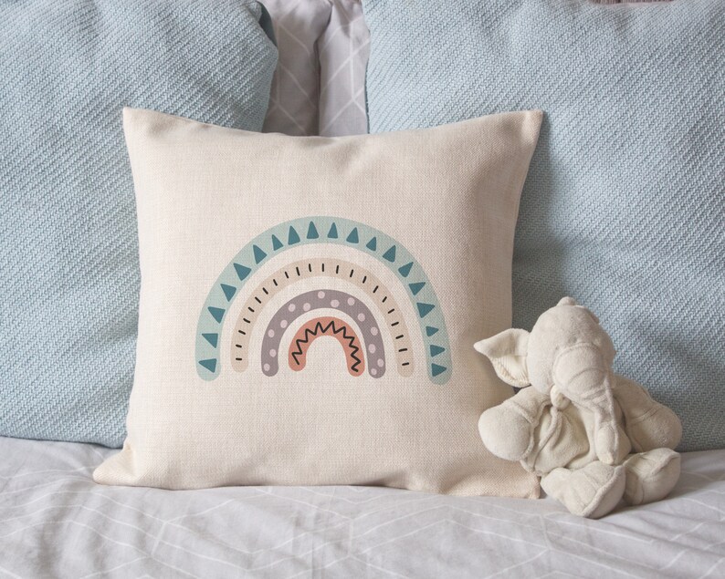 Personalised Rainbow Cushion Cover Personalised Name Rainbow Etsy