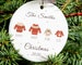 Personalised Christmas Tree Bauble, Family Christmas Jumpers bauble. Personalised Ceramic Holiday Ornament. 