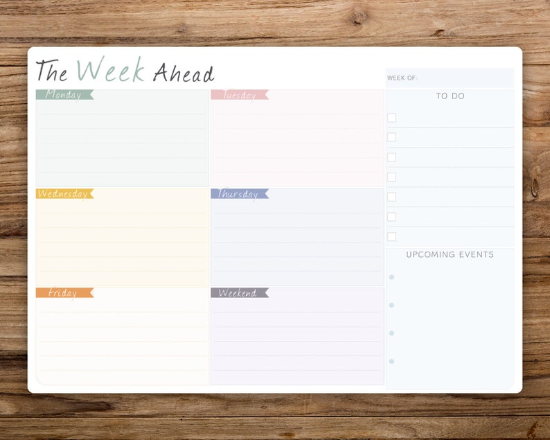 Weekly Planner Dry Erase Whiteboard Large A3 to Do List Etsy Canada