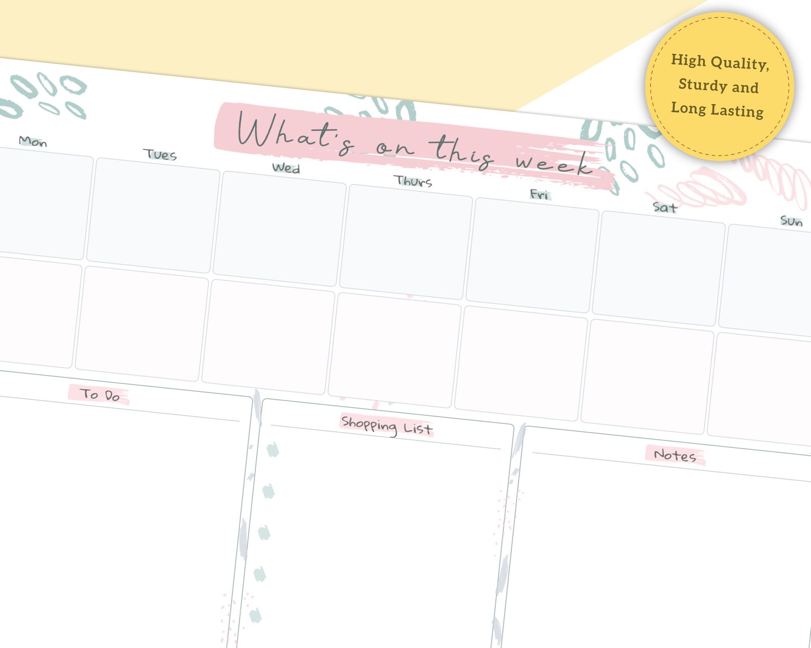 Weekly Organiser Whiteboard large A3 Weekly Dry Wipe Wall Etsy