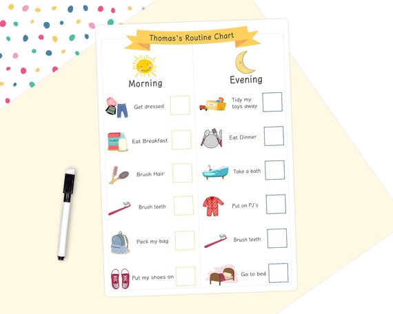personalisierte-a4-kinder-routine-diagramm-morgen-und-abend-etsy