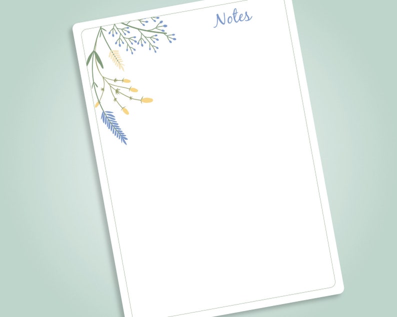 Floral Tear-Off A5 Notepad A5 desk pad memo pad To-Do list