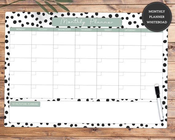 Personalised Family Planner Whiteboard, A3 Weekly Family Dry Wipe
