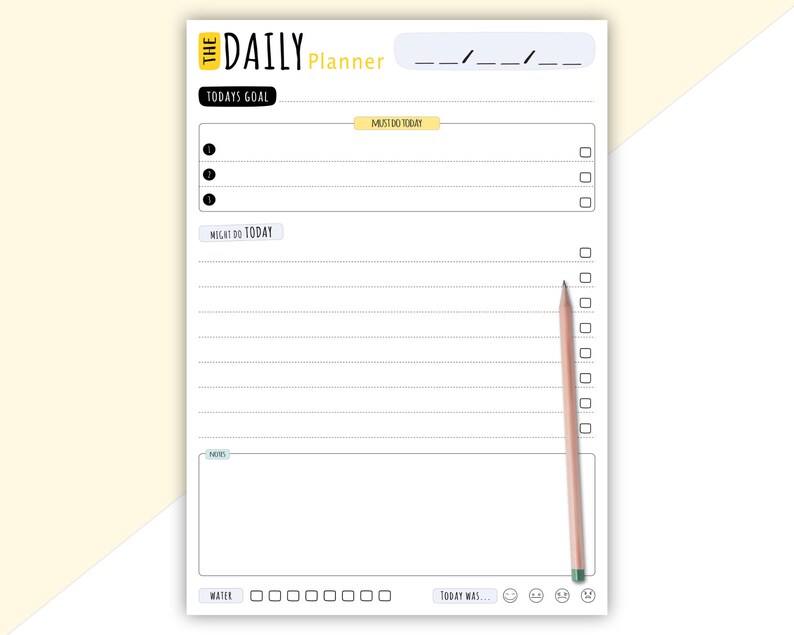 Daily Planner Notepad Desk Pad Planner to Do List Notepad Etsy UK