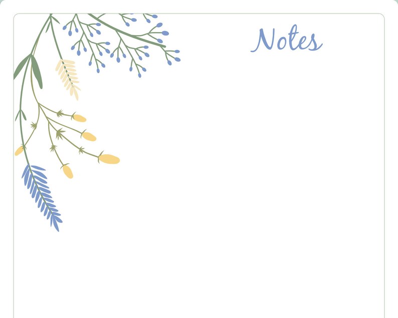 Floral Tear-Off A5 Notepad A5 desk pad memo pad To-Do list