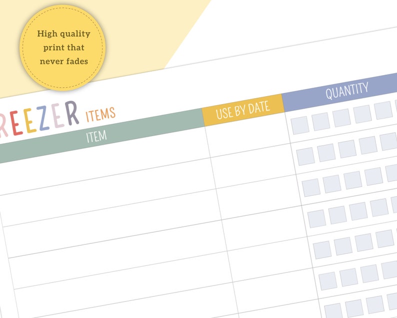 Freezer Stock Inventory List Whiteboard Freezer Quantity Dry Etsy UK