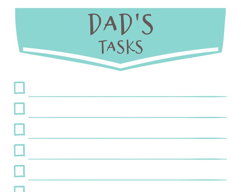 A5 tear off pad Father/'s day gift set Dad/'s tasks gift set To Do List Notepad Notepad and coaster set Father/'s Day Notepad