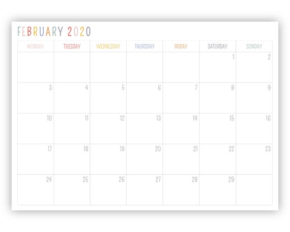 21 22 Monthly Calendar Notepad Tearable Notepad Etsy Israel