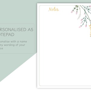 Floral Tear-Off A5 Notepad A5 desk pad memo pad To-Do list