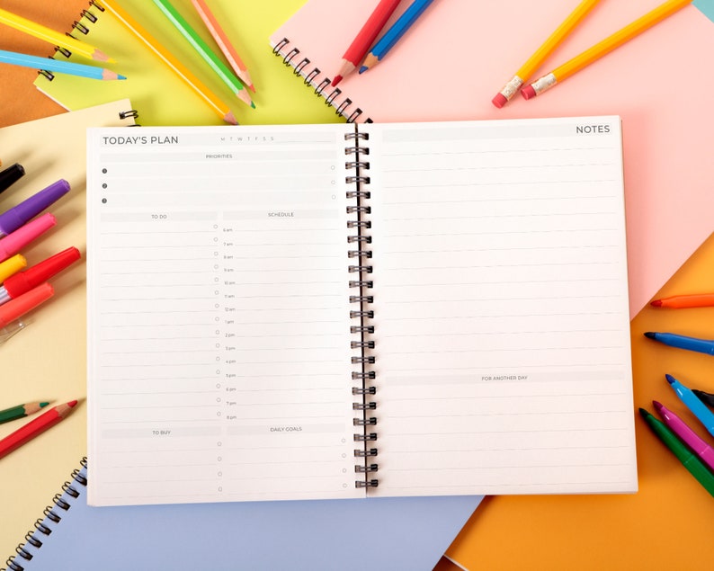 Personalised Daily Planner Notebook Wire Bound Daily Etsy UK