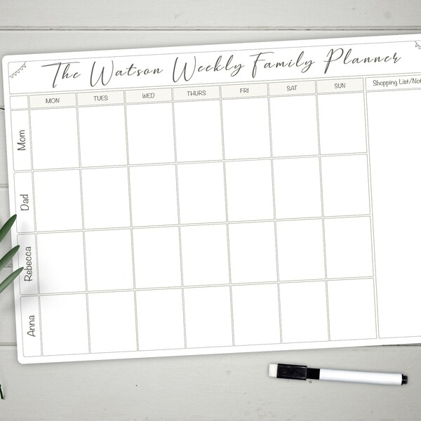 Magnetic Food Planner Etsy UK