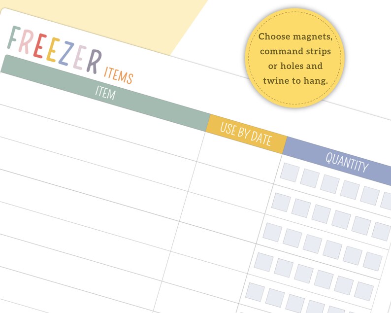 Freezer Stock Inventory List Whiteboard Freezer Quantity Dry Etsy UK