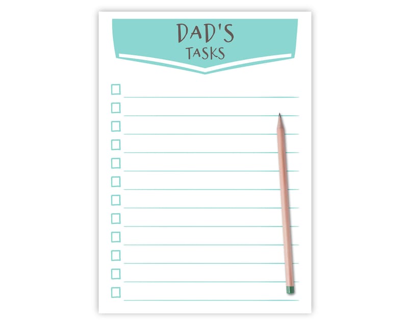 A5 tear off pad Father/'s day gift set Dad/'s tasks gift set To Do List Notepad Notepad and coaster set Father/'s Day Notepad