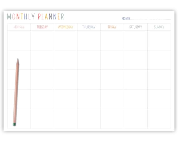 Weekly - Monthly Planner Notepad | Desk Pad Planner | To Do List Notepad |A4 Desk Planner | Daily Agenda & Organiser | Productivity Planner