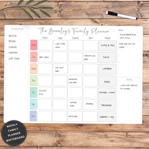 Family Week Planner  Weekly schedule of your whole family – Butler and  Hill UK