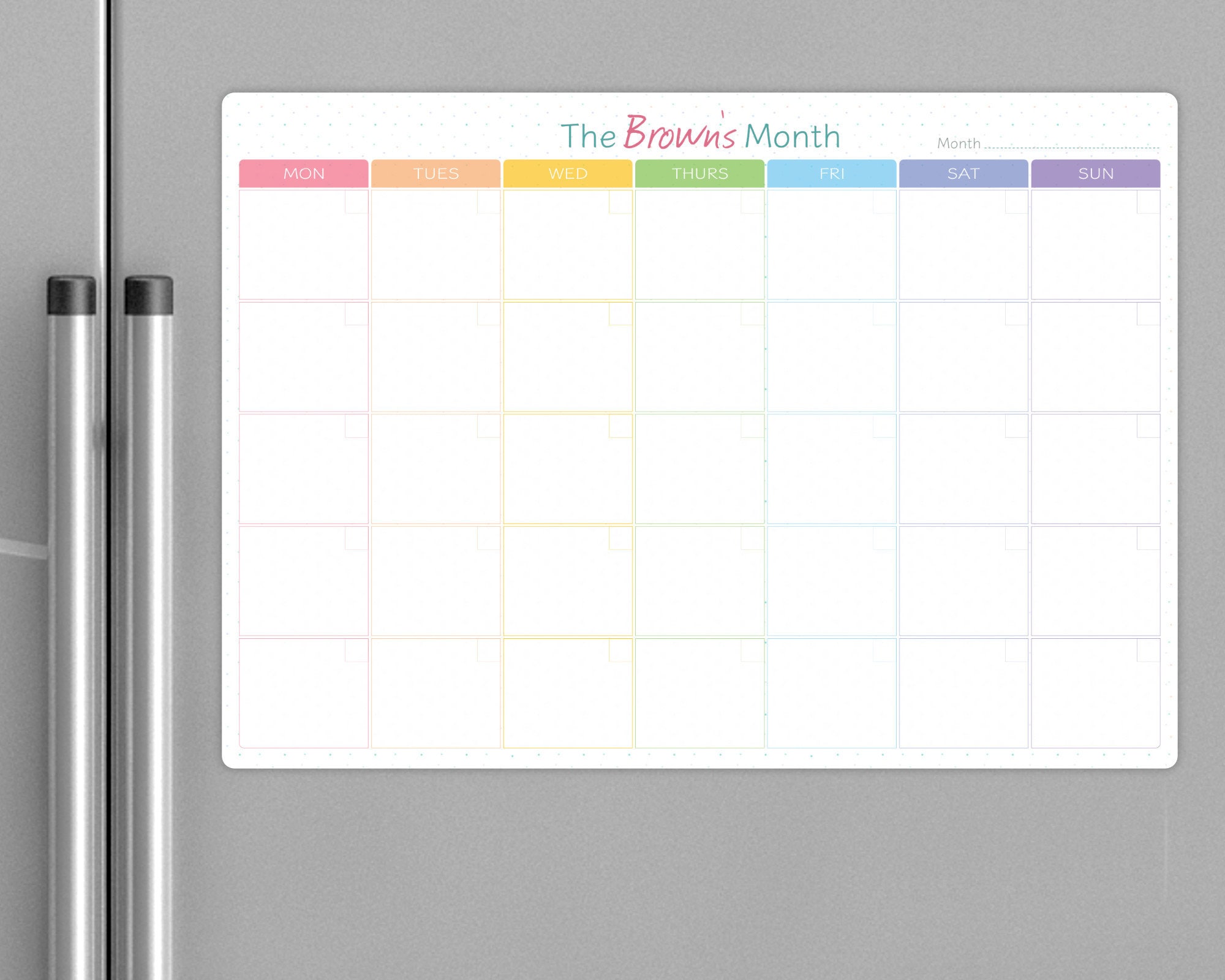 Personalised Dry Wipe Monthly Planner Whiteboard Wipeable Etsy