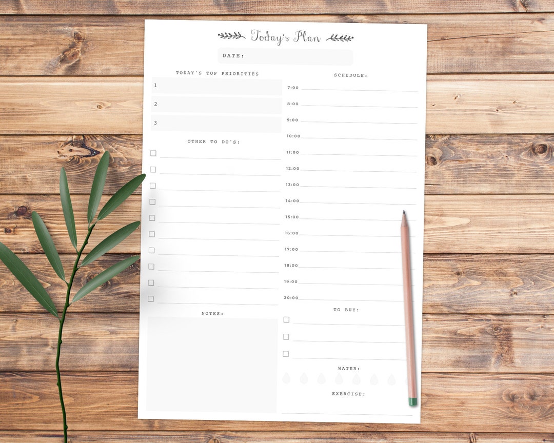Daily Planner Notepad | Desk Pad Planner | to Do List Notepad | A5 A4 ...