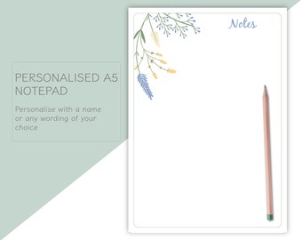 Floral Tear-Off A5 Notepad | memo pad | To-Do list |  A5 desk pad