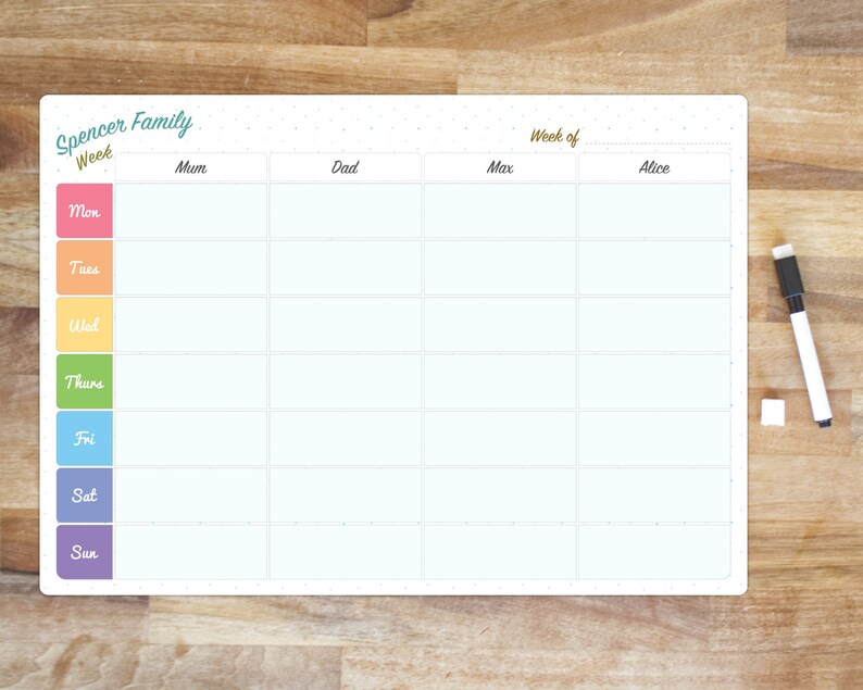 weekly-family-planner-whiteboard-tracker-cleaning-schedule-dry-etsy