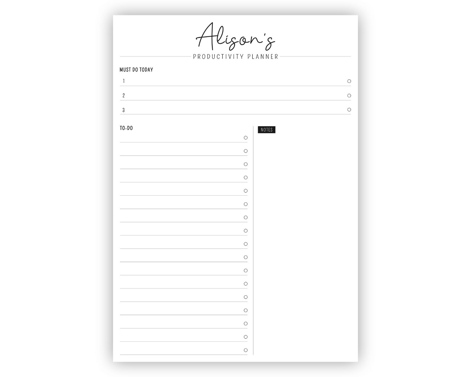 Printed Personalised Notepad to Do List Notepad A5 A4 Desk Etsy UK